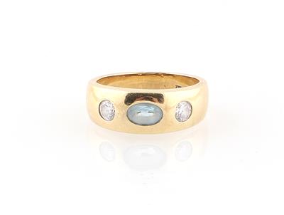 Brillant Aquamarinring - Klenoty