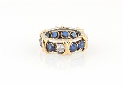 Diamant Saphir Ring - Gioielli