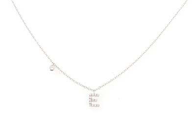 Brillantcollier Buchstabe E zus. ca. 0,10 ct - Gioielli