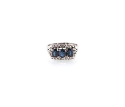 Achtkantdiamant Saphir Ring - Jewellery