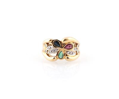 Brillant Farbstein Ring - Jewellery