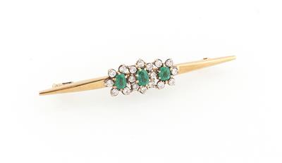 Brillant Smaragd Brosche - Jewellery