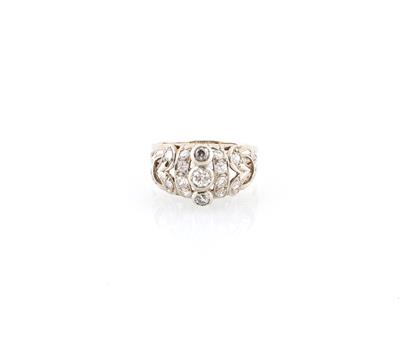 Altschliffdiamant Ring zus. ca. 1 ct - Schmuck