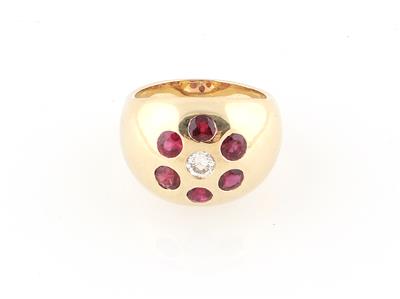 Brillant Rubin Ring - Schmuck