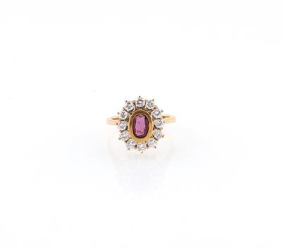 Brillant Rubin Ring - Schmuck