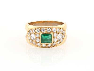 Brillant Smaragd Ring - Schmuck