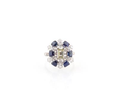 Diamant Saphir Ring - Schmuck