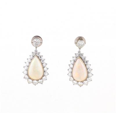 Diamant Opal Ohrsteckgehänge - Jewellery