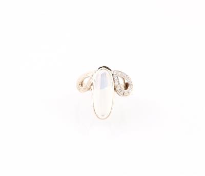 Diamant Mondstein Ring - Gioielli