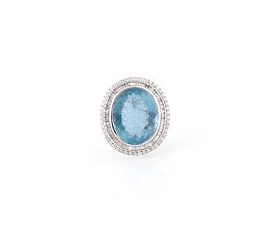 Aquamarinring ca. 11,40 ct - Schmuck