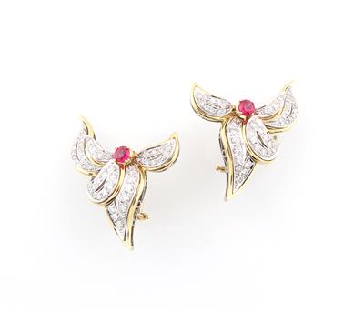 Brillantohrclips zus. ca. 2 ct - Sommerauktion Schmuck