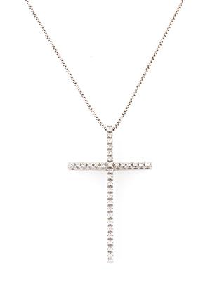 Brillant Kreuz Anhänger zus. ca. 0,40 ct - Sommerauktion Schmuck