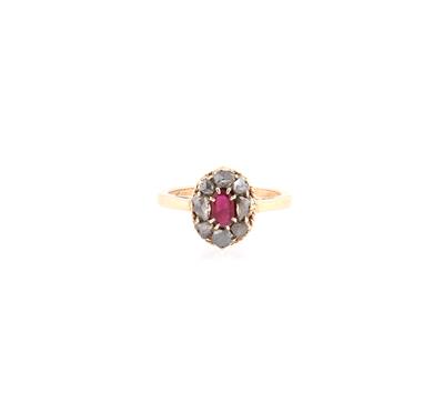 Diamantrauten Rubin Ring - Jewellery