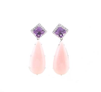 Amethyst Opal Ohrgehänge - Sommerauktion Schmuck