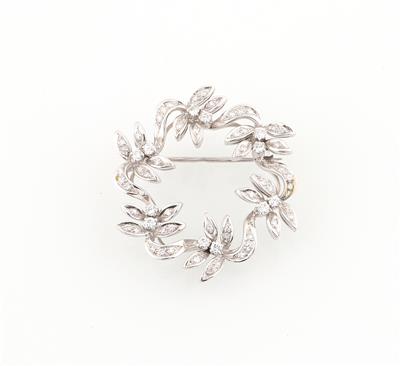 Brillant Diamantbrosche zus. ca. 0,80 ct - Jewellery