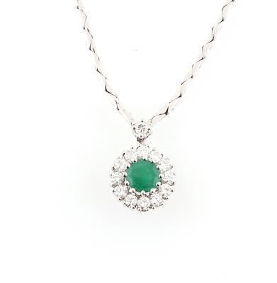 Brillant Smaragdcollier - Klenoty