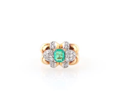 Diamant Smaragd Ring - Gioielli