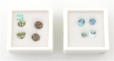 Lose Aquamarine zus.1,40 ct, Andalusite u. Diopside zus.5 ct - Exclusive diamonds and gems