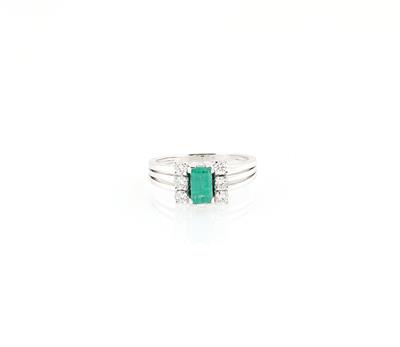 Brillant Smaragd Ring - Schmuck