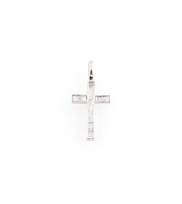 Diamant Kreuzanhänger zus. ca.0,20 ct - Schmuck