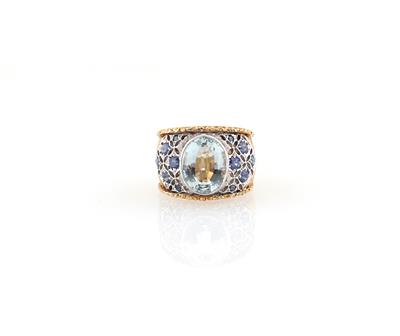 Aquamarin Saphir Ring - Gioielli