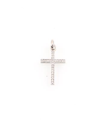 Brillant Kreuzanhänger zus. ca. 0,15 ct - Klenoty