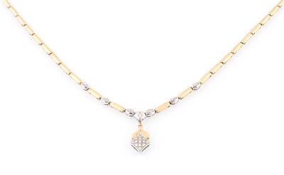 Brillantcollier zus. ca. 0,35 ct - Gioielli