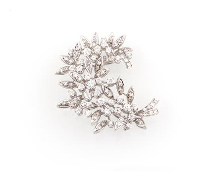 Diamantbrosche zus. ca. 1,80 ct - Schmuck