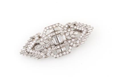 Diamantdoppelclip zus. ca. 4,80 ct - Schmuck