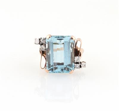 Aquamarin Diamantring - Schmuck