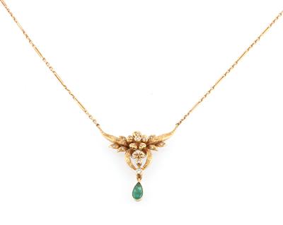 Diamant Smaragd Collier - Jewellery