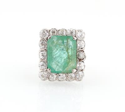 Altschliffdiamant Smaragd Ring - Jewellery