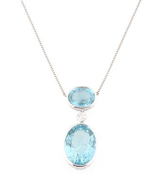 Aquamarincollier zus. ca.20 ct - Gioielli