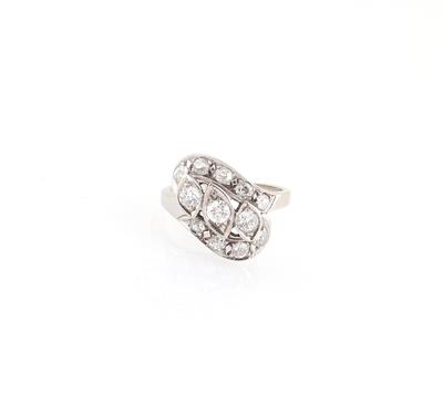 Altschliffdiamant Ring zus. ca. 1 ct - Klenoty