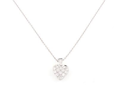 Brillant Anhänger Herz zus. ca. 0,70 ct - Jewellery