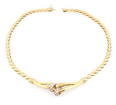 Brillantcollier zus. ca. 0,40 ct - Gioielli