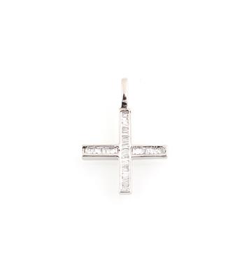 Diamant Kreuzanhänger zus. ca.0,20 ct - Gioielli