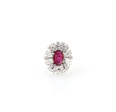 Diamant Rubin Ring - Schmuck