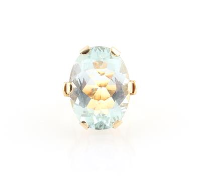 Aquamarinring ca. 30 ct - Gioielli