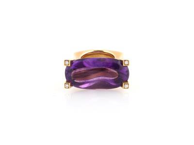 Brillant-Amethyst-Ring - Schmuck