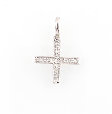 Brillant Kreuzanhänger zus. ca. 0,10 ct - Jewellery