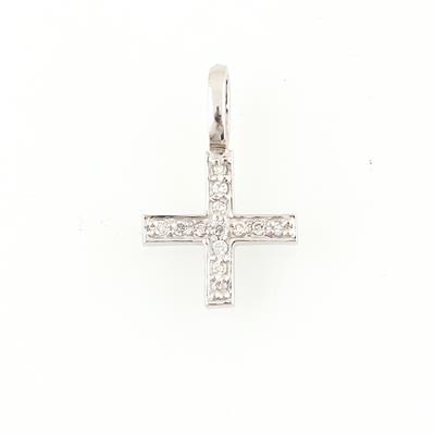 Brillant Kreuzanhänger zus. ca. 0,10 ct - Schmuck