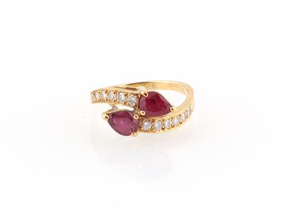 Brillant Rubin Ring - Schmuck