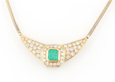 Brillant Smaragd Collier - Jewellery