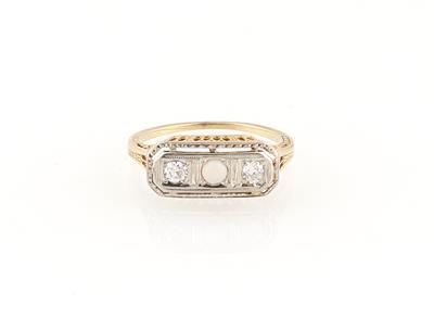 Altschliffdiamant Opalring - Autumn Auction – Diamonds, coloured stones and gemstones