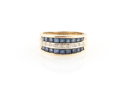 Diamant Saphir Ring - Herbstauktion - Diamanten, Farb- und Schmucksteine