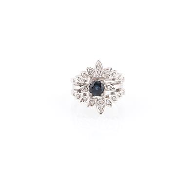 Diamant Saphir Ring - Herbstauktion - Diamanten, Farb- und Schmucksteine