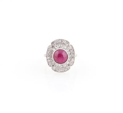 Diamant Rubin Ring - Schmuck