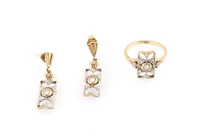 Diamantgarnitur zus. ca.0,45 ct - Jewellery
