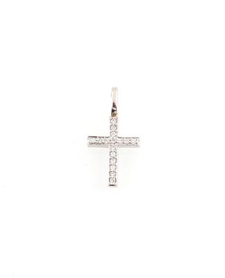 Brillant Kreuzanhänger zus. ca. 0,12 ct - Schmuck